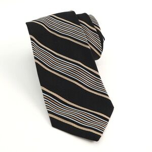 NEW‎ Trussini Black Striped Necktie Classic Men's Formal Business Tie, $85 MSRP